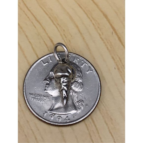 Ice Cream Waffle Cone Sterling Silver Jewelry Charm - Picture 3 of 3